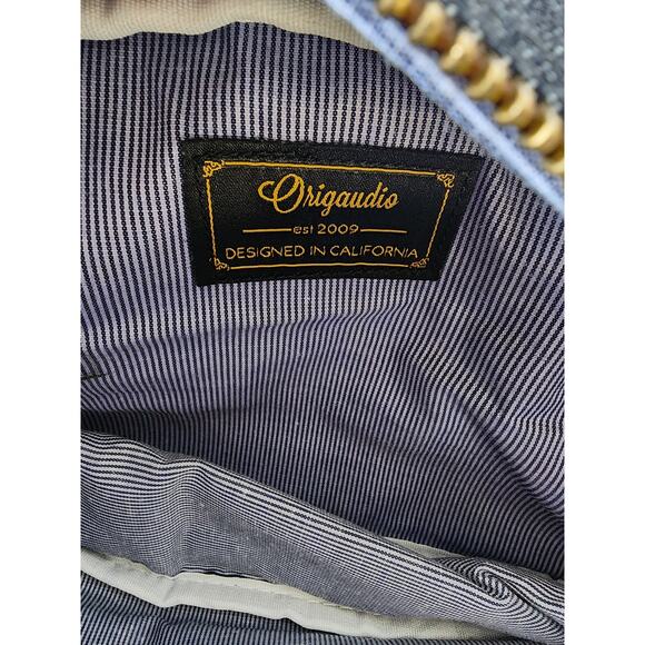 ORIGAUDIO +  TIK TOK Blue Denim Travel Makeup Shaving Bag - Picture 4 of 9